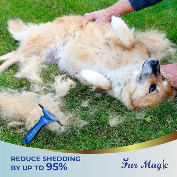 Large Deshedding Tool & Dematting Comb – Grooming Brushes for Dogs, Cats, Horses - Picture 3 of 9